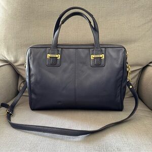 Coach Black Leather Shoulder Bag